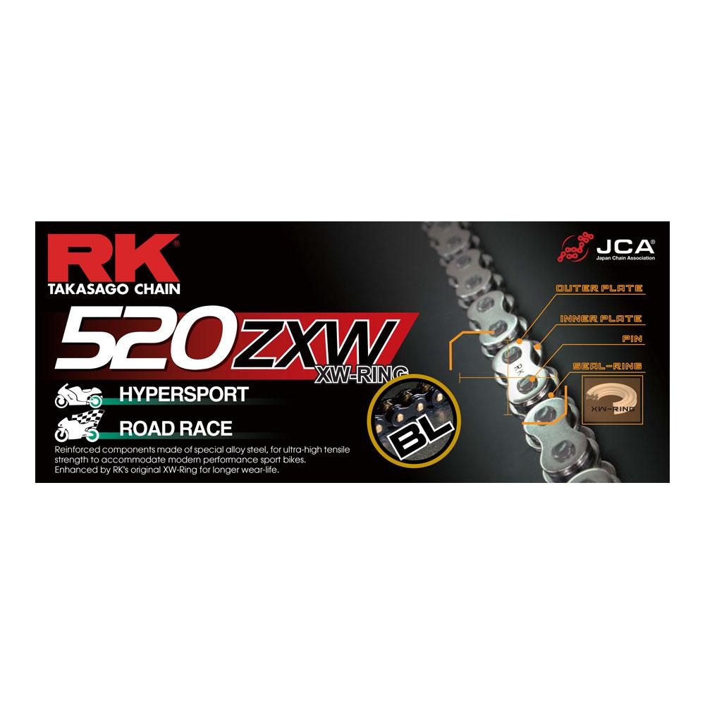 RK CHAIN 520ZXW - 120 LINK - BLACK 1