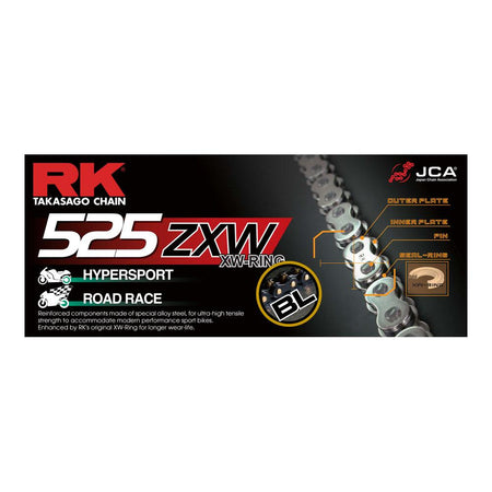 RK CHAIN 525ZXW - 120 LINK - BLACK 1