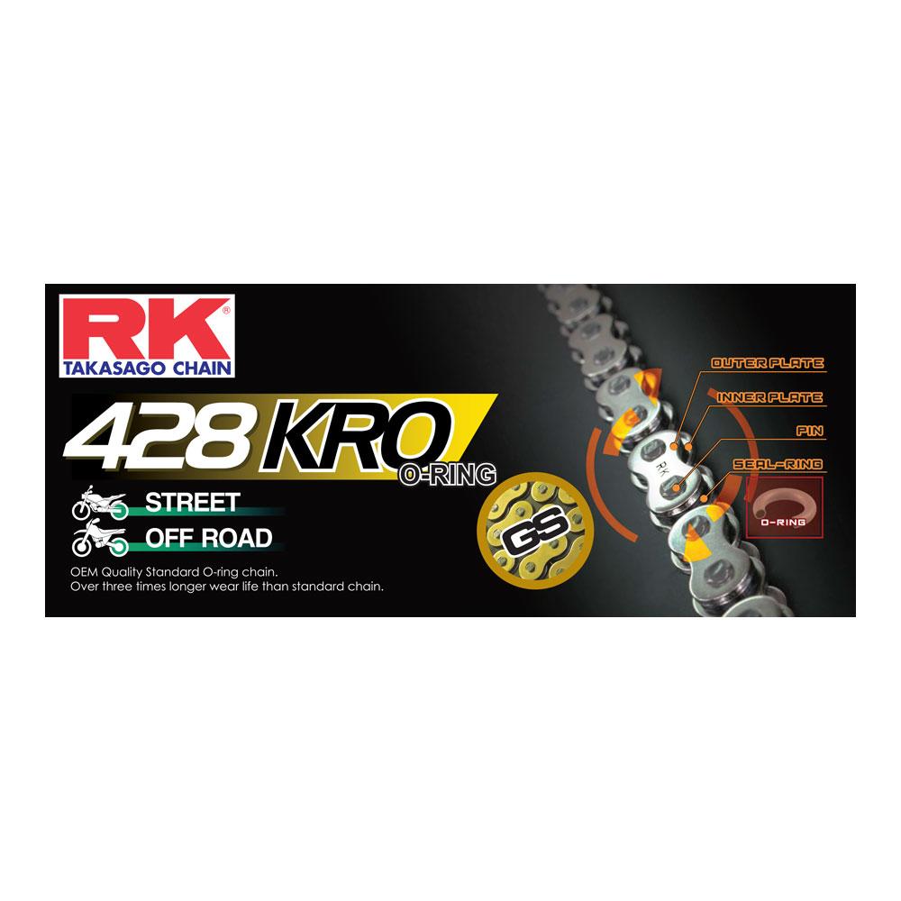 RK CHAIN 428KRO - 136LINK - GOLD (O-RING) 1
