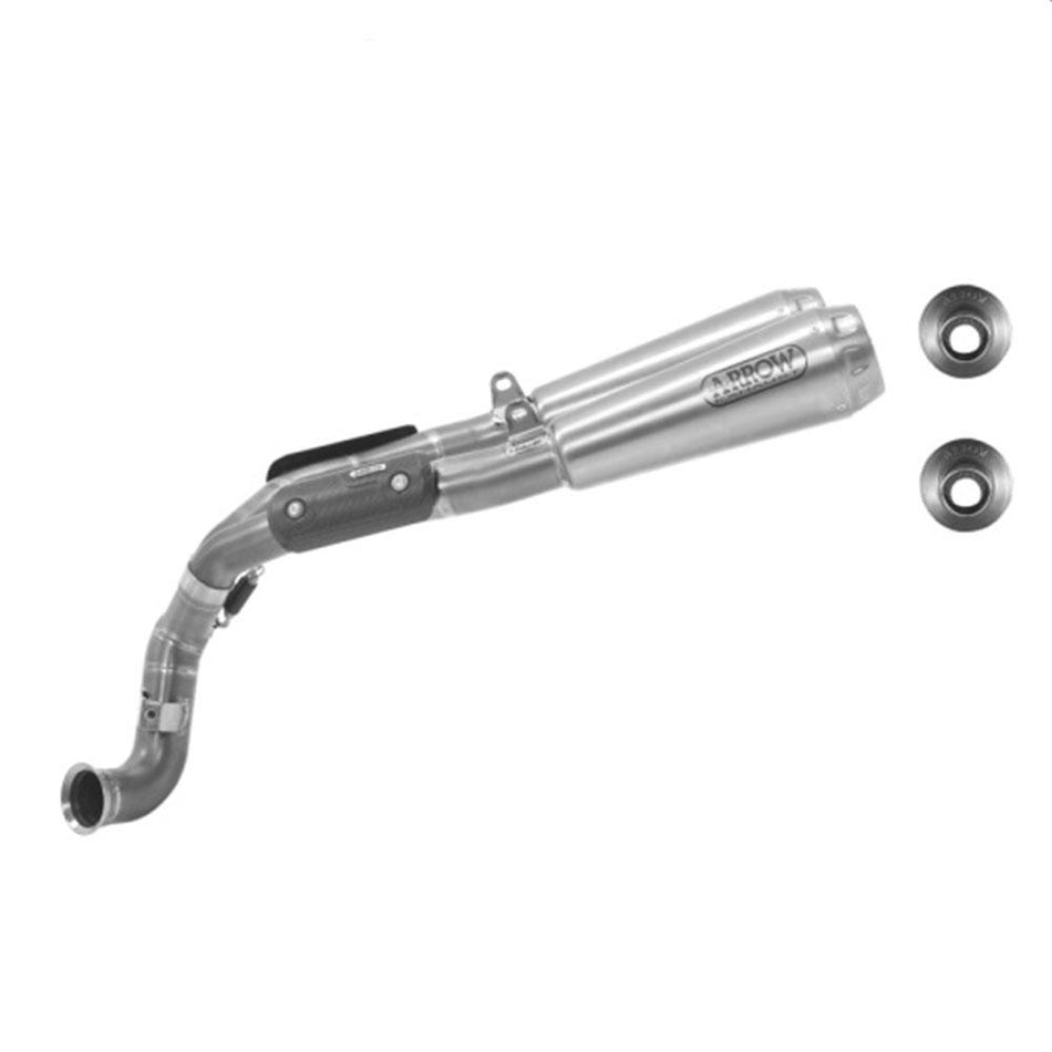 ARROW Silencer 71216PRI [AOE]: PRO-RACE L&R NIC SLV W STL E/C - KTM DUKE 790 /890 1