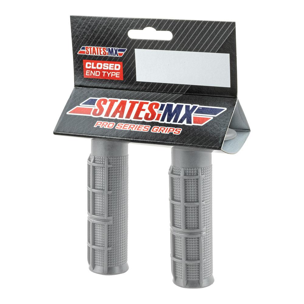 STATES MX PRO SERIES MX HAND GRIPS - HALF WAFFLE - GREY 2
