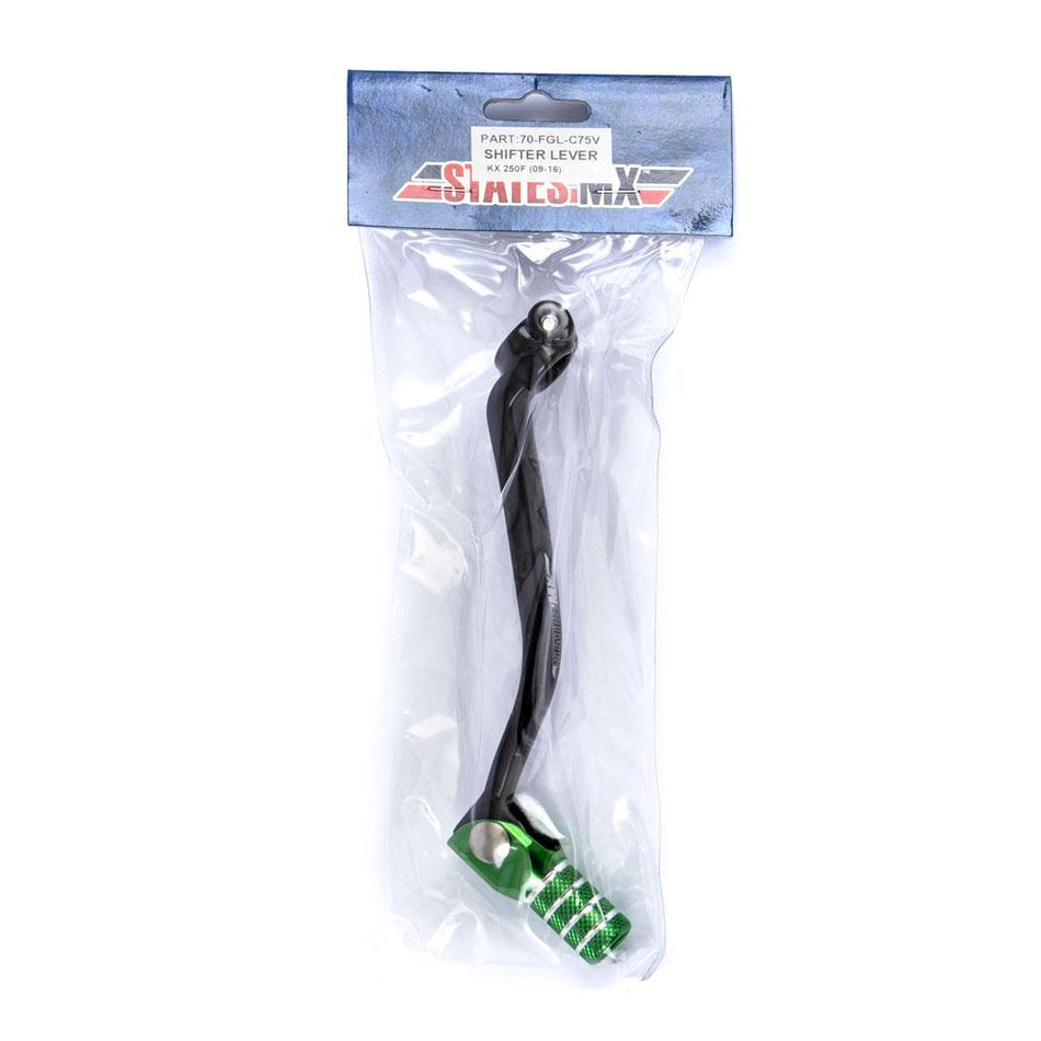 STATES MX FORGED GEAR LEVER - KAWASAKI - GREEN 2