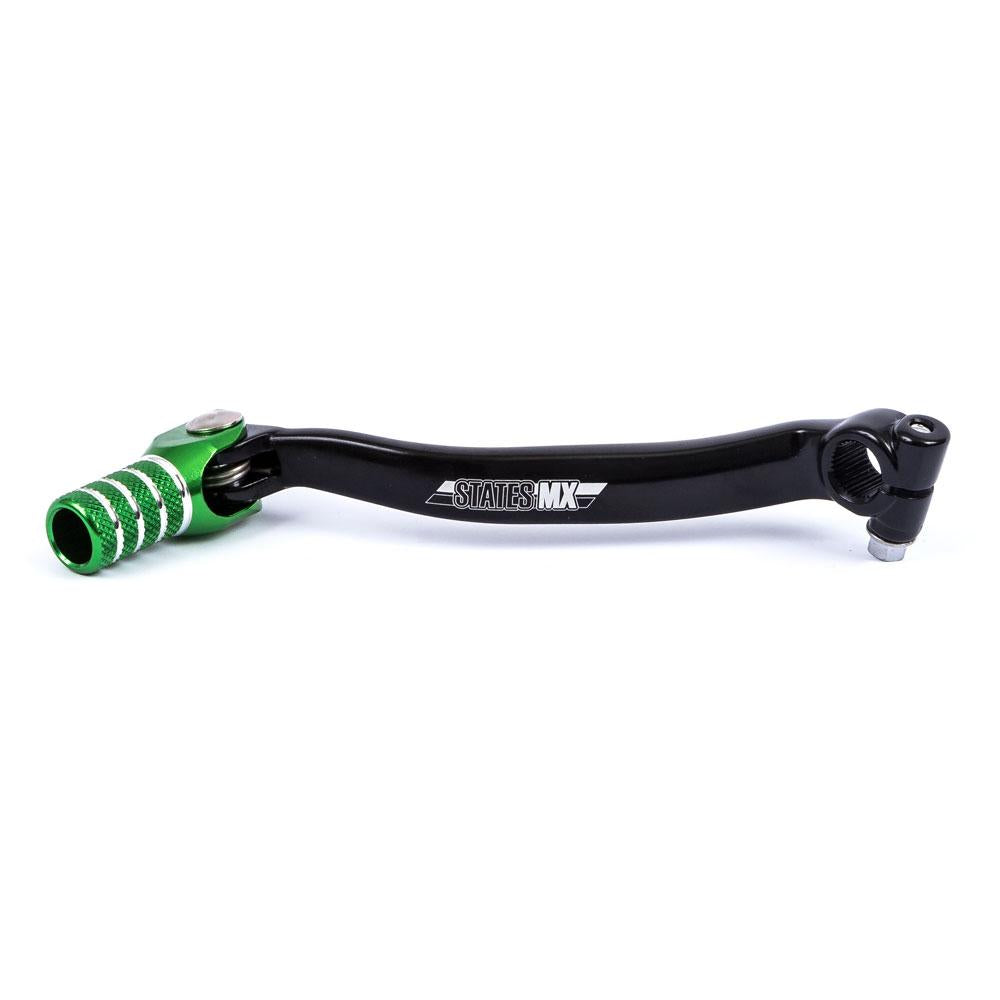 STATES MX FORGED GEAR LEVER - KAWASAKI - GREEN 1