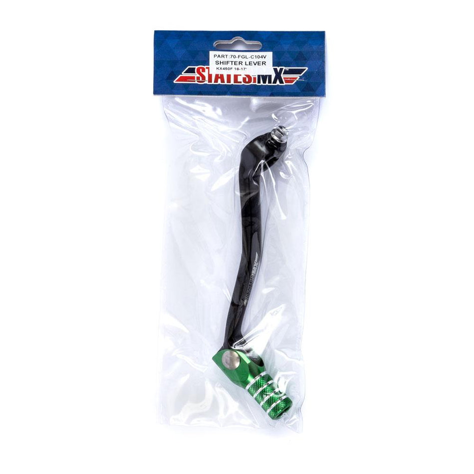 STATES MX FORGED GEAR LEVER - KAWASAKI - GREEN 2