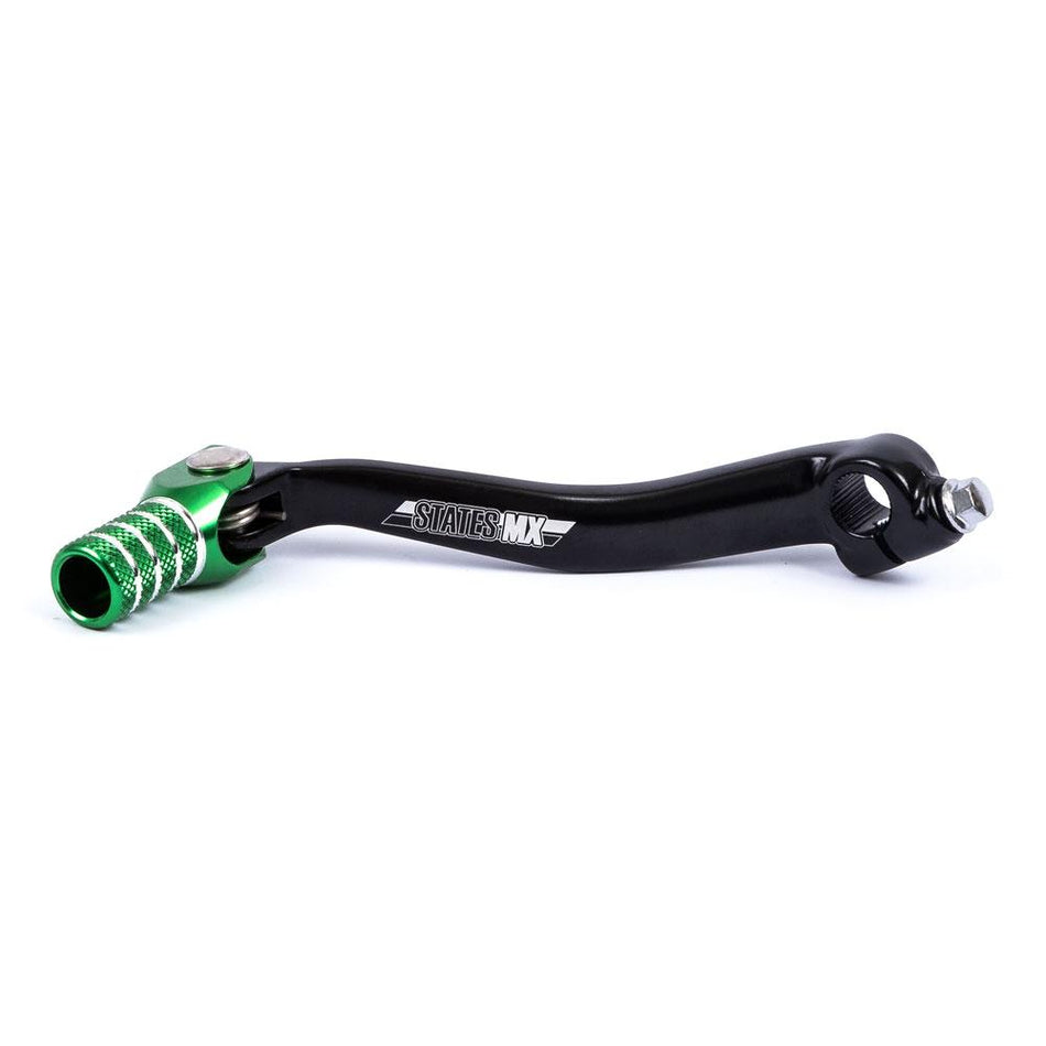 STATES MX FORGED GEAR LEVER - KAWASAKI - GREEN 1