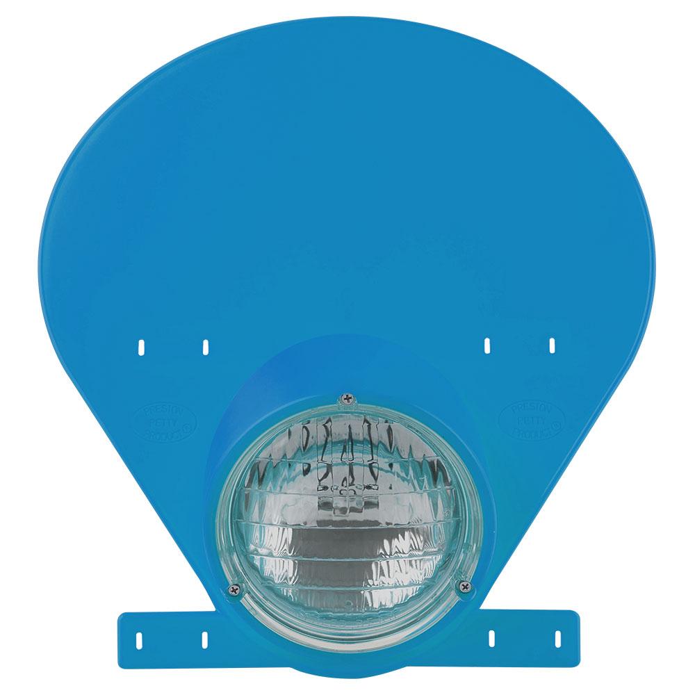 POLISPORT PRESTON PETTY HEADLIGHT NUMBER PLATE - HALOGEN - BULTACO BLUE 1