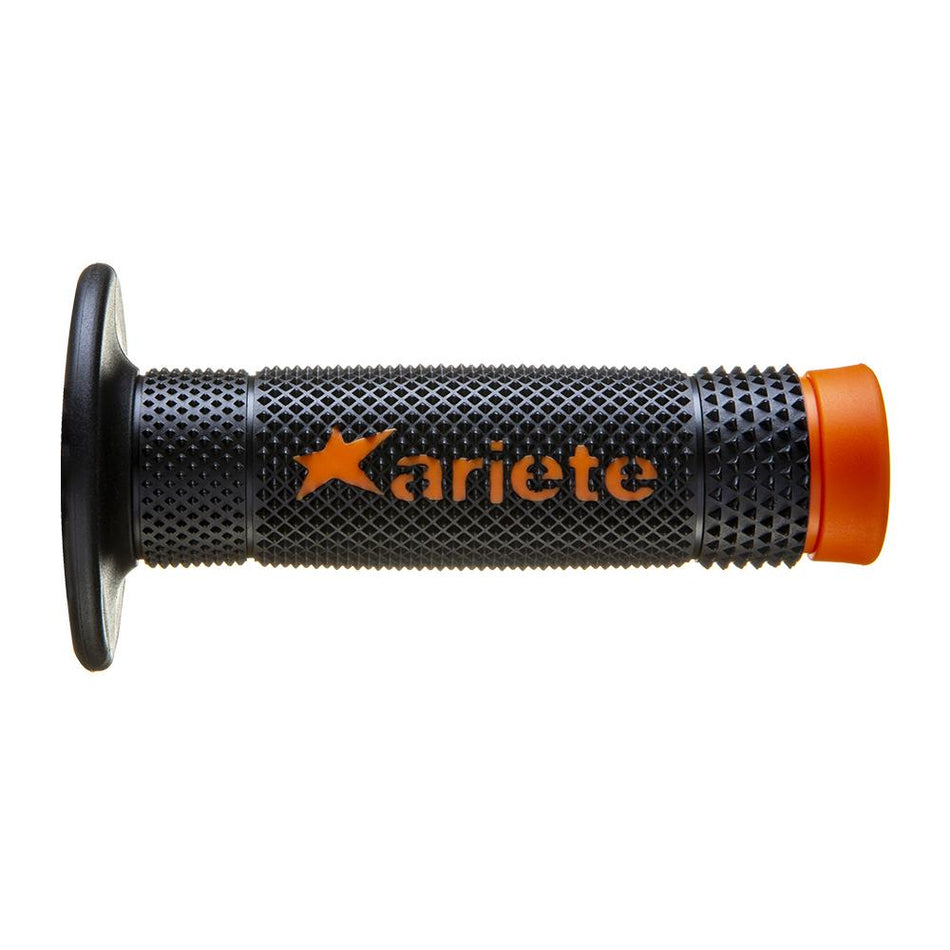 ARIETE MOTORCYCLE HAND GRIPS - OFF ROAD - VULCAN - BLACK ORANGE 1