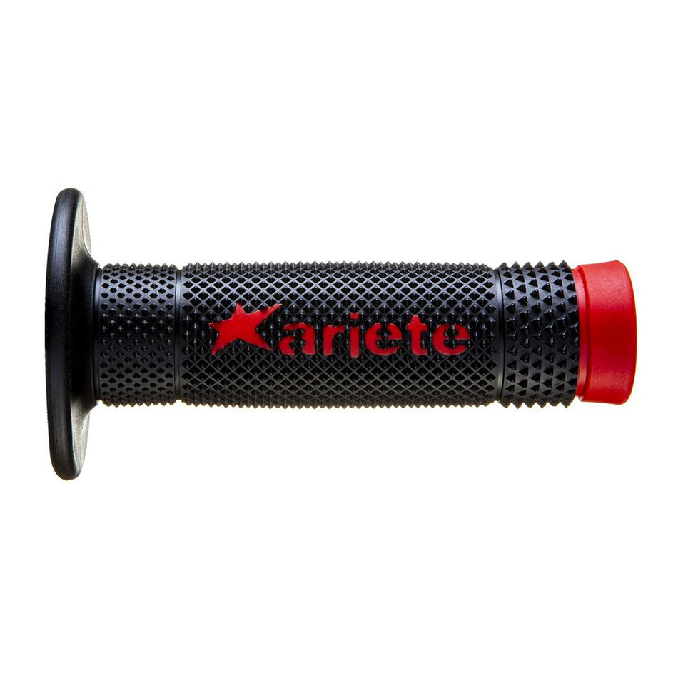 ARIETE MOTORCYCLE HAND GRIPS - OFF ROAD - VULCAN - BLACK RED 1