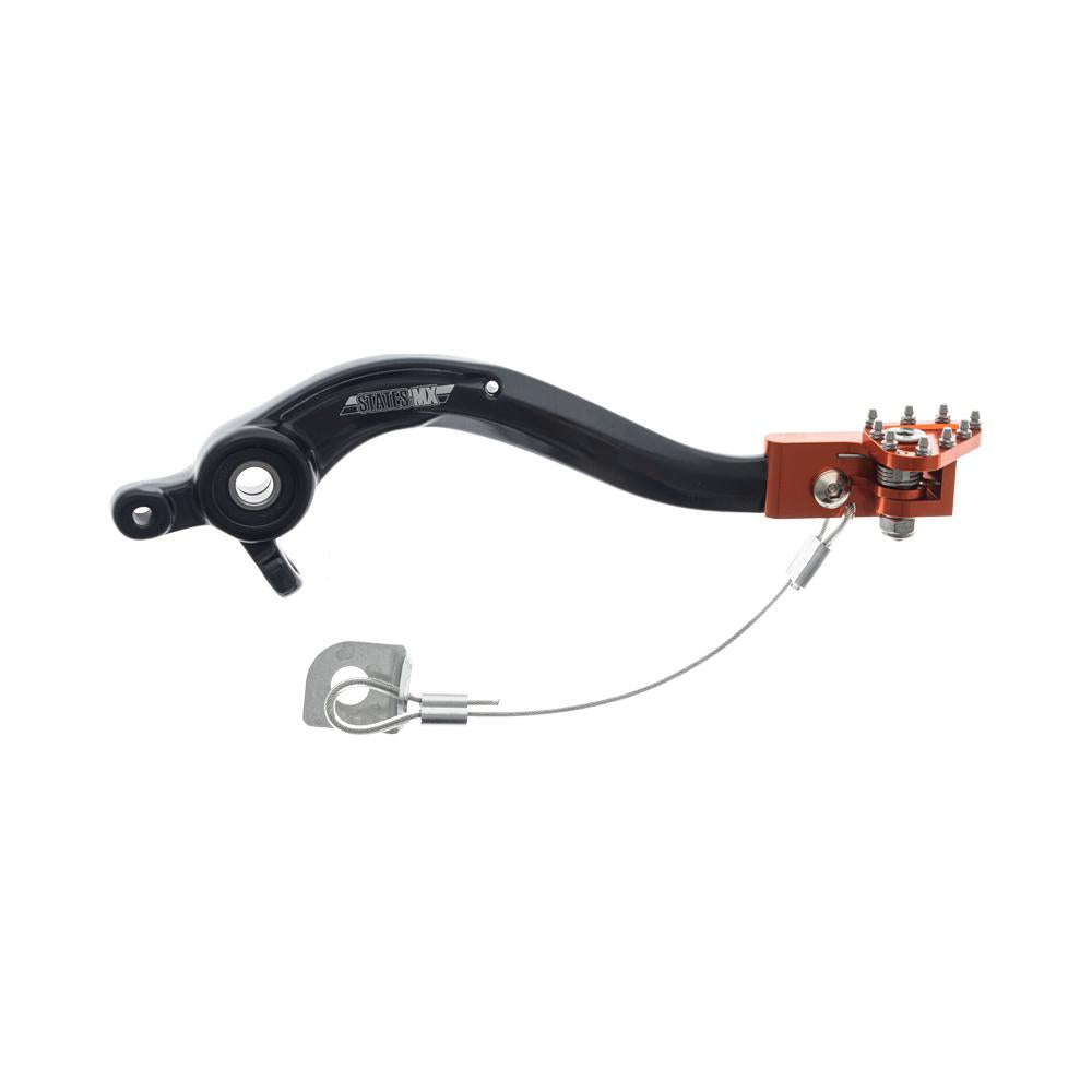 STATES MX BRAKE PEDAL W/ FLEXT TIP - KTM - ORANGE 1