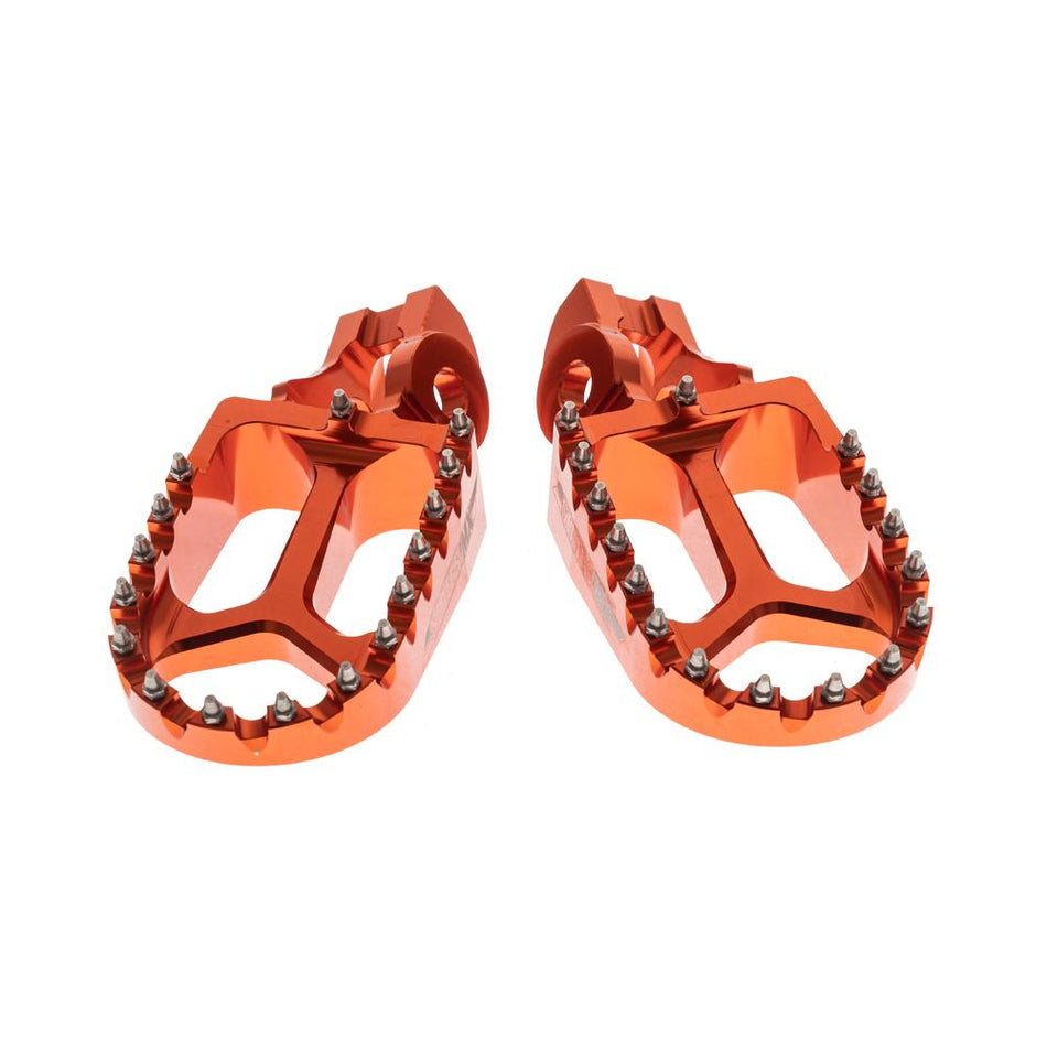 STATES MX S2 ALLOY OFF ROAD FOOTPEGS - KTM/HUSQVARNA (FITS 2016 MODELS ON) - ORANGE 1