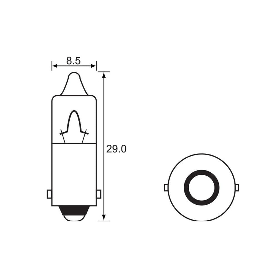 BULB - INDICATOR MINI CLEAR 12V 23W - BA15S 1