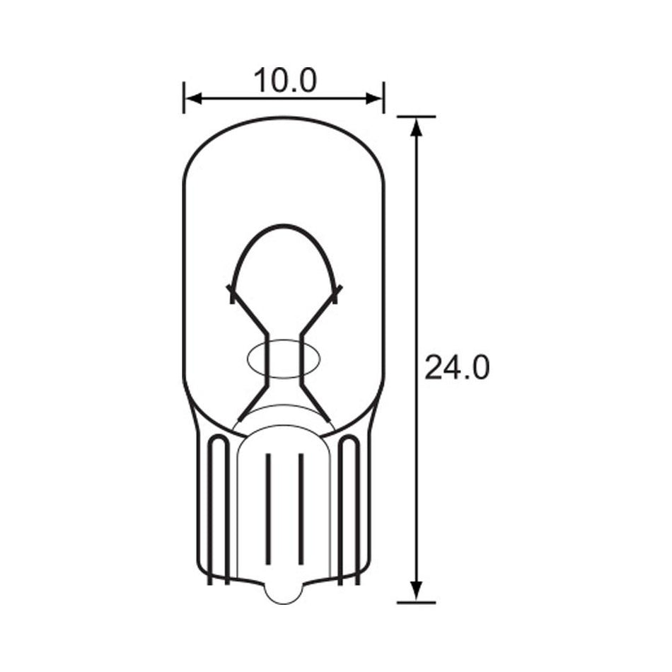 BULB - WEDGE TYPE 12V 1.5W - T10 1