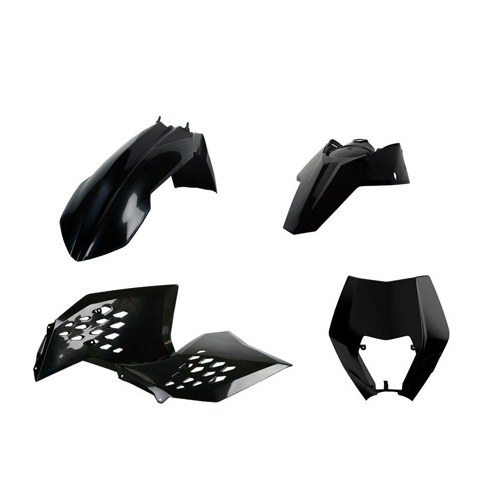 POLISPORT ENDURO KIT KTM EXC/EXC-F 08-11 - BLACK (INCL. HEADLIGHT SURROUND) 1