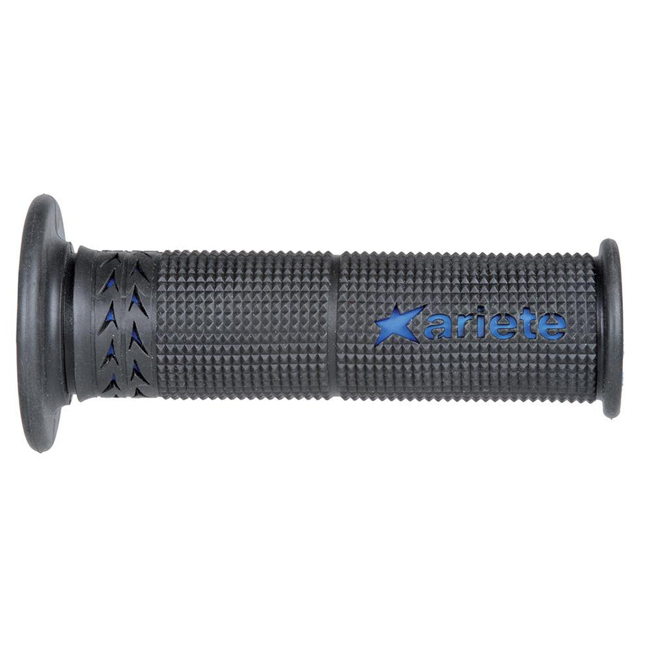 ARIETE MOTORCYCLE HAND GRIPS - SUPERBIKE - ESTORIL - 120mm Open End - BLACK BLUE 1