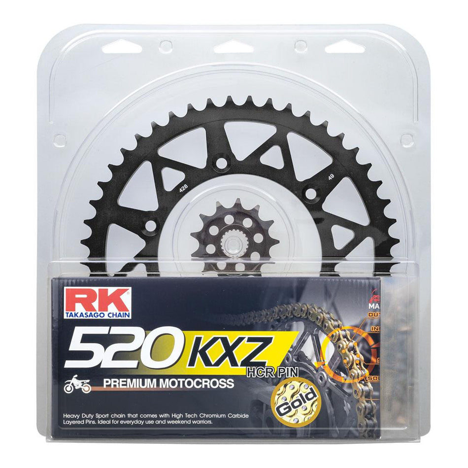 LITE PACK - RK CHAIN & SPROCKET KIT BLACK 13/48 CRF450R 02-23 / CRF250R 22-23 1