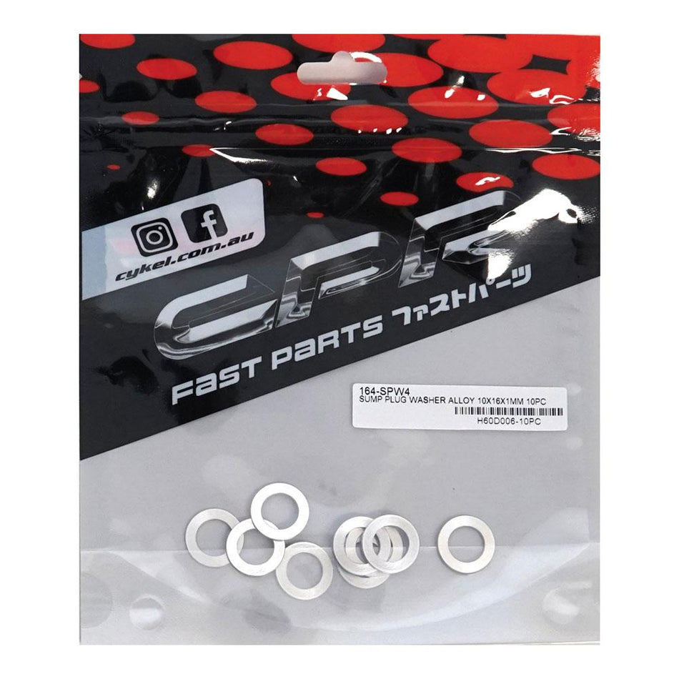 CPR Alloy Sump Washers - 10x16x1mm - 10 pack 1