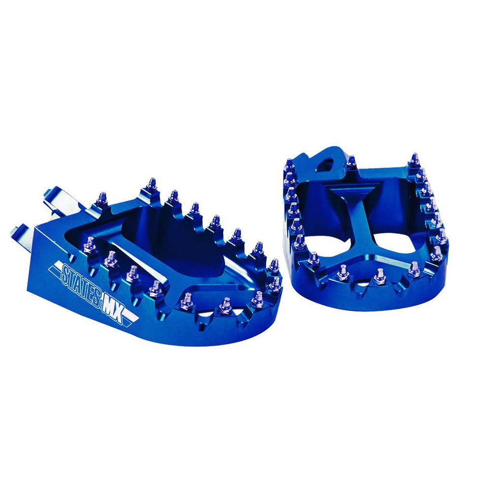 STATES MX S2 ALLOY OFF ROAD FOOTPEGS - KAWASAKI - BLUE 1