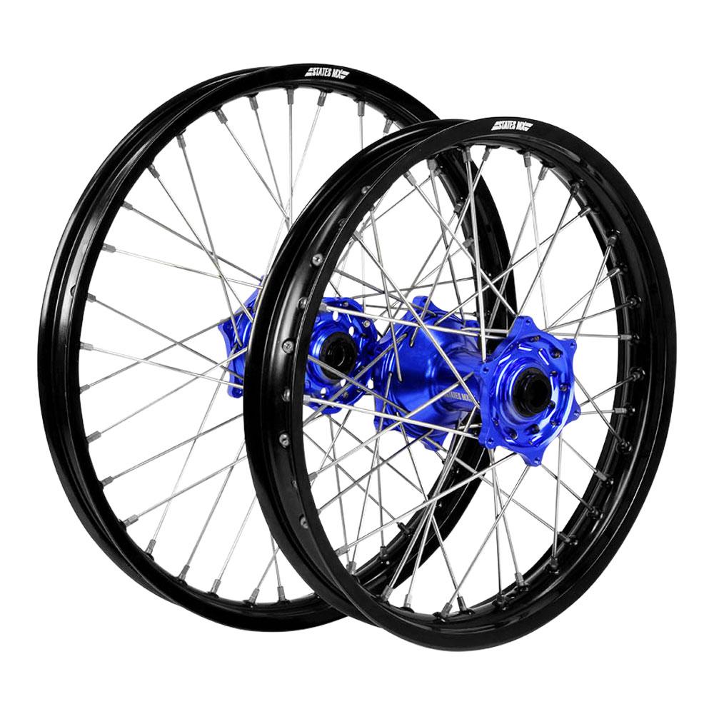 STATES MX WHEEL SET YAMAHA YZ/YZ-F 21"FRONT/19" REAR - BLACK/BLUE/SILVER 1