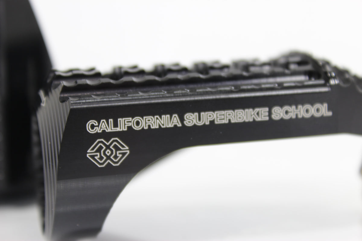 Gilles Tooling california foot peg set, driver, black, RGK-950-UF23-SET-B - 4