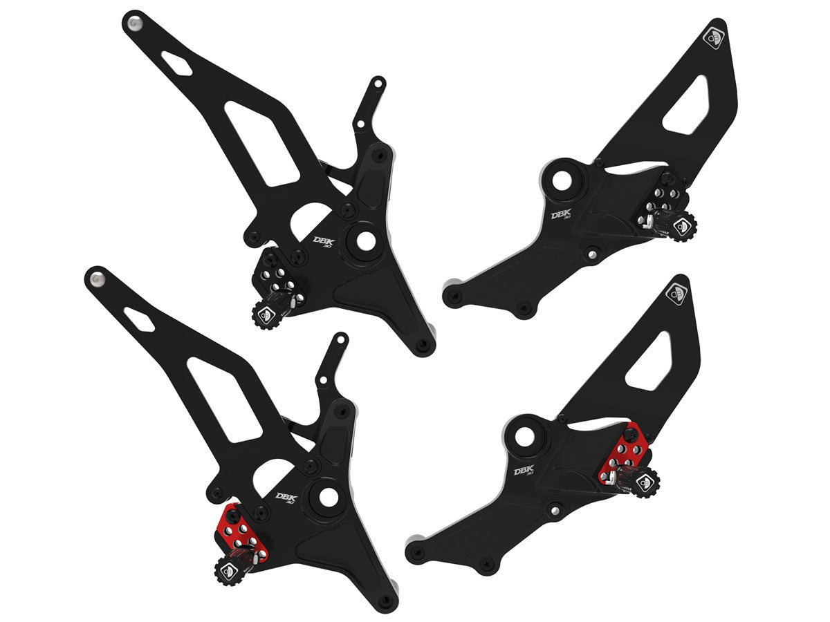 Adjustable single-seat footpegs for Monster V2 - DBK Special Parts - 1