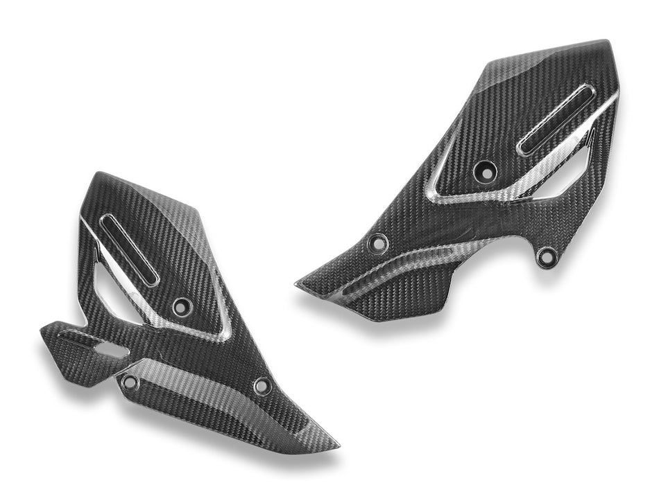 CRB246L - BMW R1300GS ADVENTURE GLOSSY CARBON HEEL GUARDS - DBK Special Parts - 1