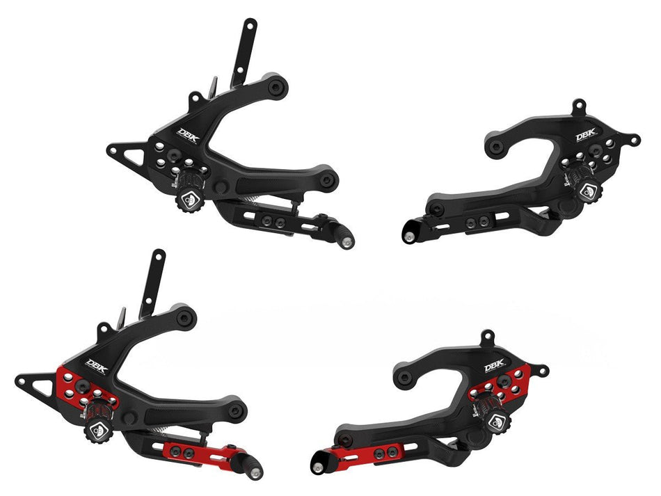 Ducati Panigale V2 2025 Adjustable Rearsets - DBK Special Parts - PRV201DA