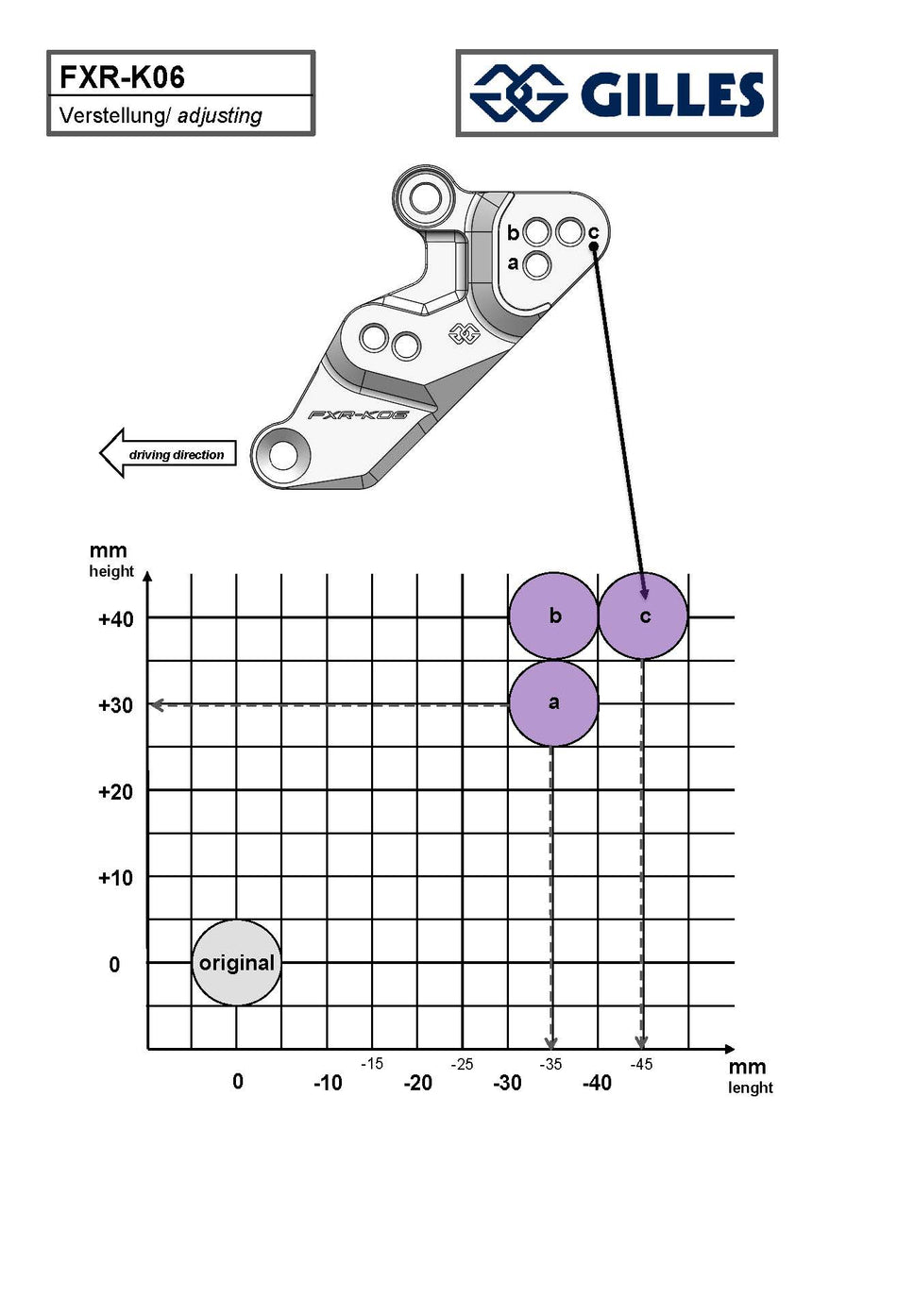 Gilles Tooling Footrest system FXR black, FXR-K06-B - 1 - Image