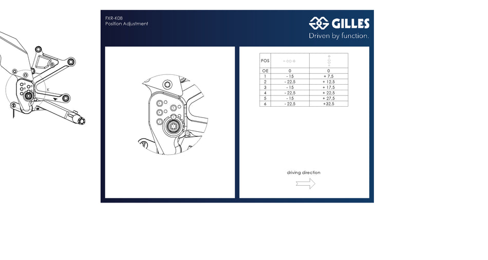 Gilles Tooling Footrest system FXR black, FXR-K08-B - 1 - Image
