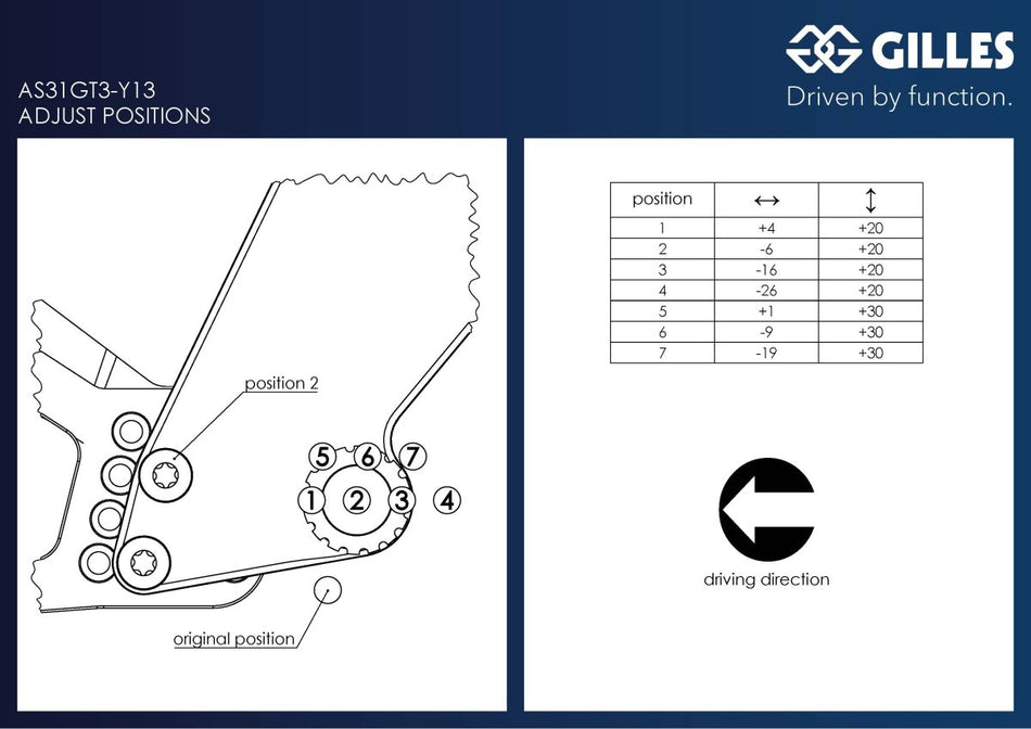 Gilles Tooling Footrest system AS31GT3 Yamaha black, AS31GT3-Y13-B - Gilles Tooling - AS31GT3-Y13-B