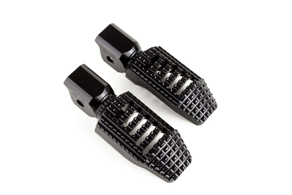 Gilles Tooling Replacement footrests California, driver, black, RGK-970-UF23-SET-B - Gilles Tooling - RGK-970-UF23-SET-B