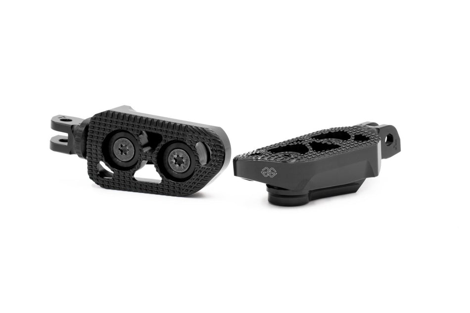 Gilles Tooling Tour-X Touring replacement footrest, rider, black, RGK-122-UF37-SET-B - Gilles Tooling - RGK-122-UF37-SET-B