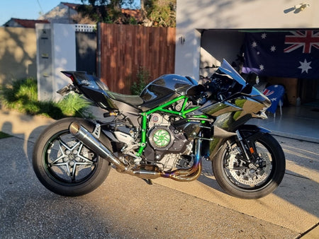 Kawasaki Ninja H2 Vandemon Bimodal Stealth Titanium Exhaust System - Vandemon - KAWAH2TICSPOLEXHWVR