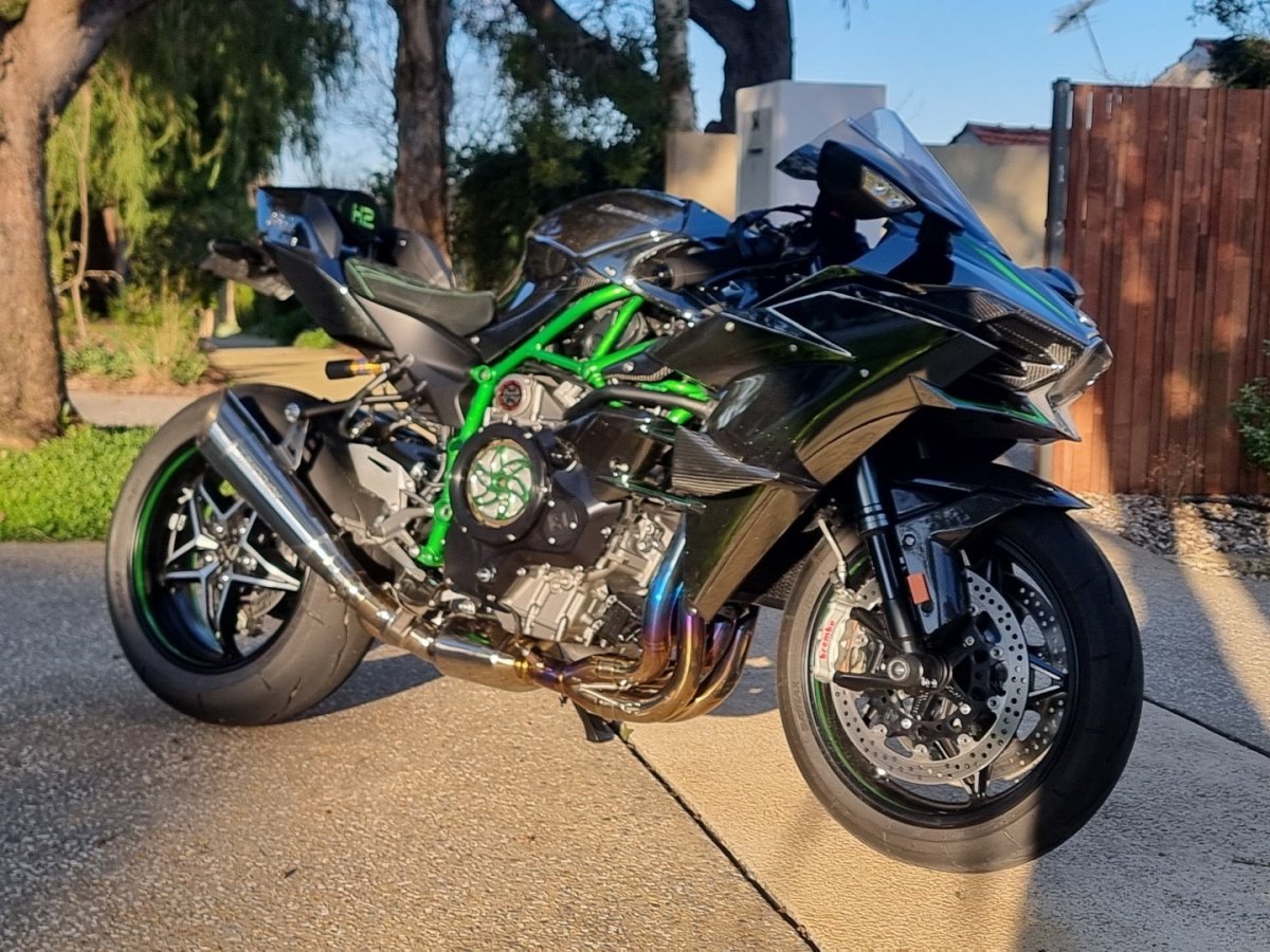Kawasaki Ninja H2 Vandemon Bimodal Stealth Titanium Exhaust System - Vandemon - KAWAH2TICSPOLEXHWVR