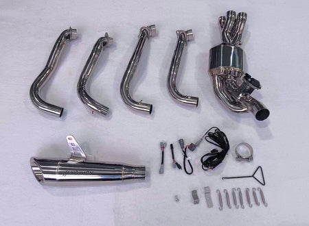 Kawasaki Ninja H2 Vandemon Bimodal Stealth Titanium Exhaust System - Vandemon - KAWAH2TICSPOLEXHWVR