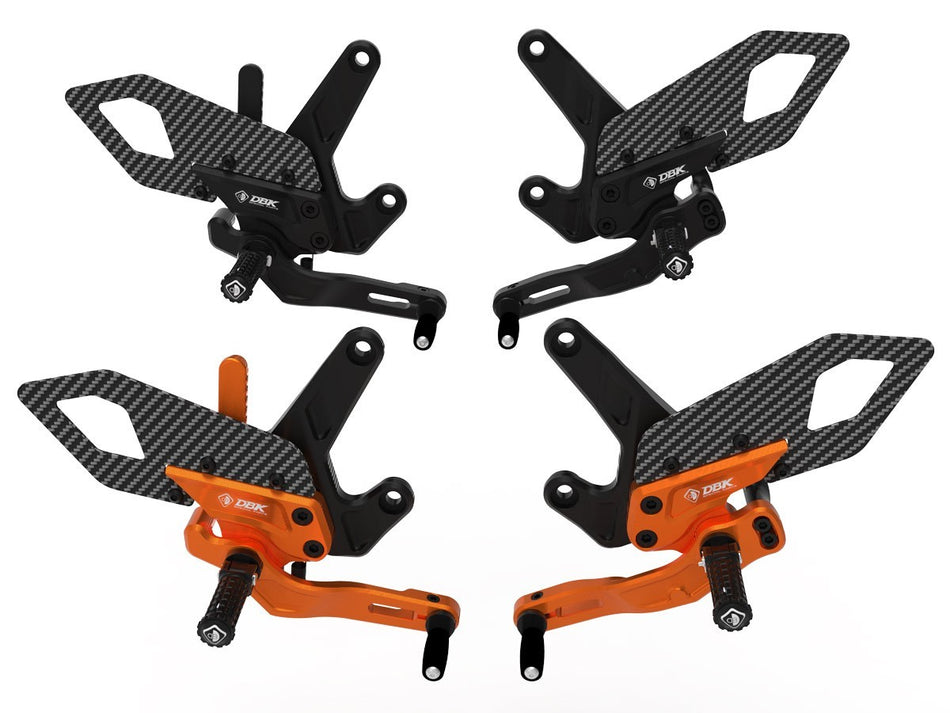 KTM 990 Duke Adjustable Pilot Rearsets Kit - DBK Special Parts - 1