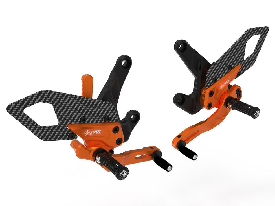 KTM 990 Duke Adjustable Pilot Rearsets Kit - DBK Special Parts - 16