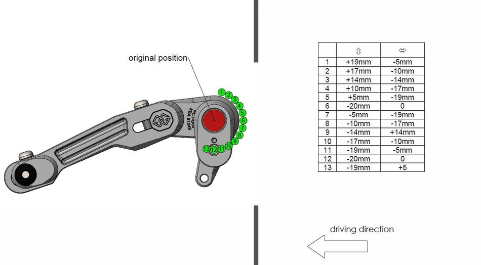 Gilles Tooling Footrest system RCT10GT D05 black-silver, RCT10GT-D05.bs - 1 - Image