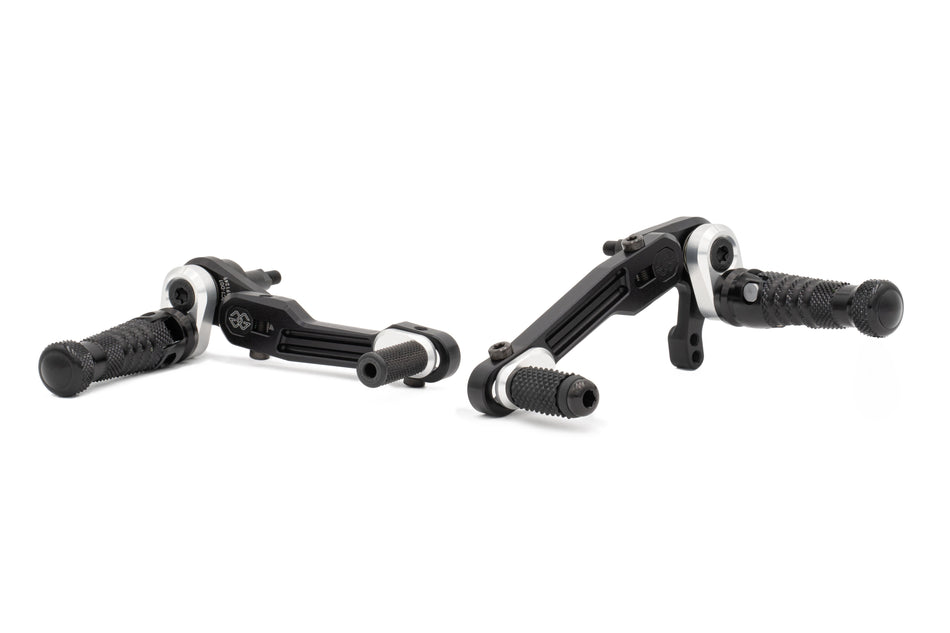Gilles Tooling Footrest system RCT10GT D07 black-silver, RCT10GT-D07-BS - 1 - Image