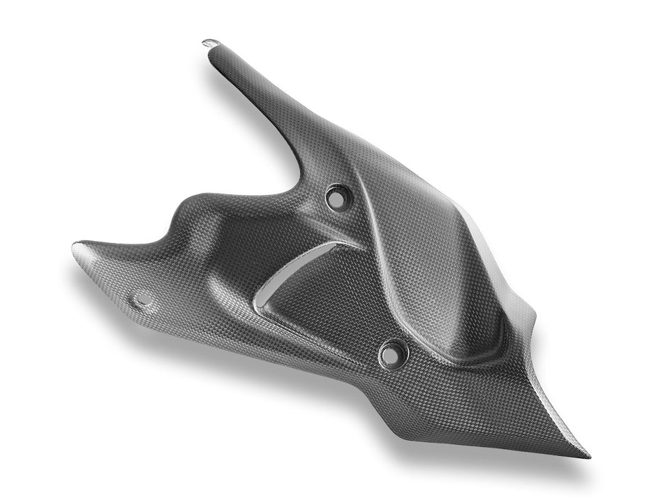 XDiavel V4 Right Side Exhaust Heat Shield Matte Carbon - DBK Special Parts - 1